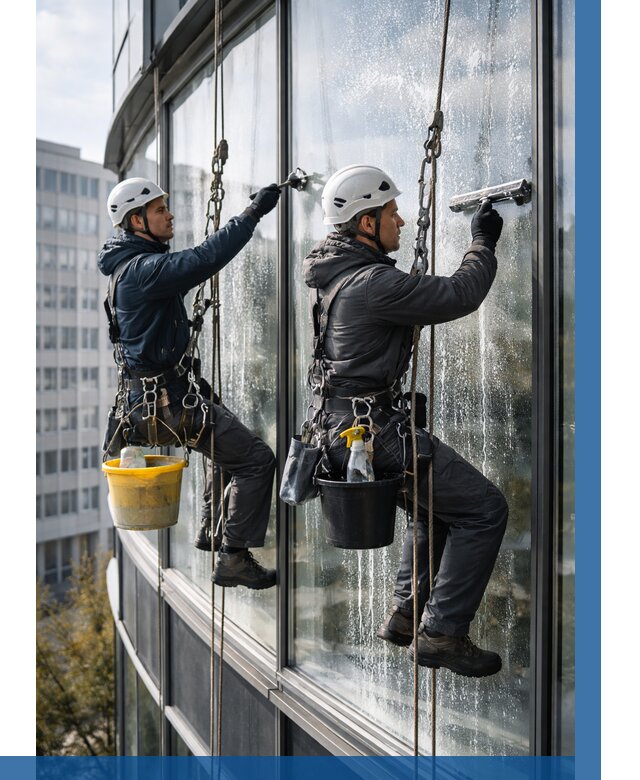 Мойка панорамных окон в Кондопоге от 355 р. заказать у ВЫСОТНИК-Кнп