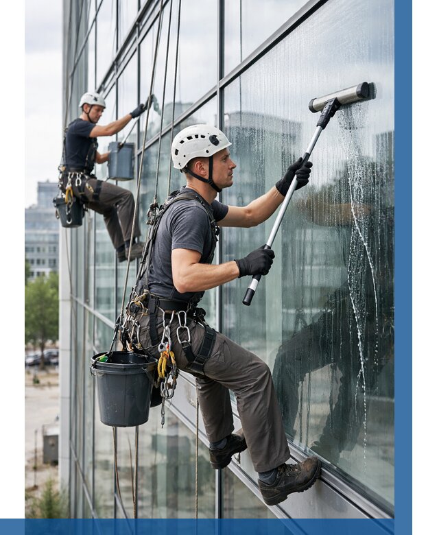 Мойка витражей альпинистами в Кондопоге от 711 р. под ключ|ВЫСОТНИК-Кнп