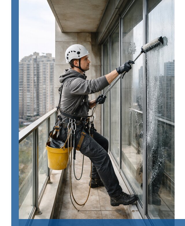 Профессиональная мойка балконного остекления в Кондопоге