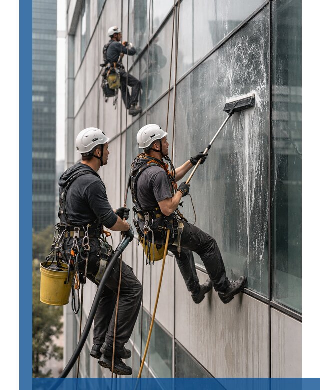 Профессиональная высотная мойка фасадов зданий в Кондопоге