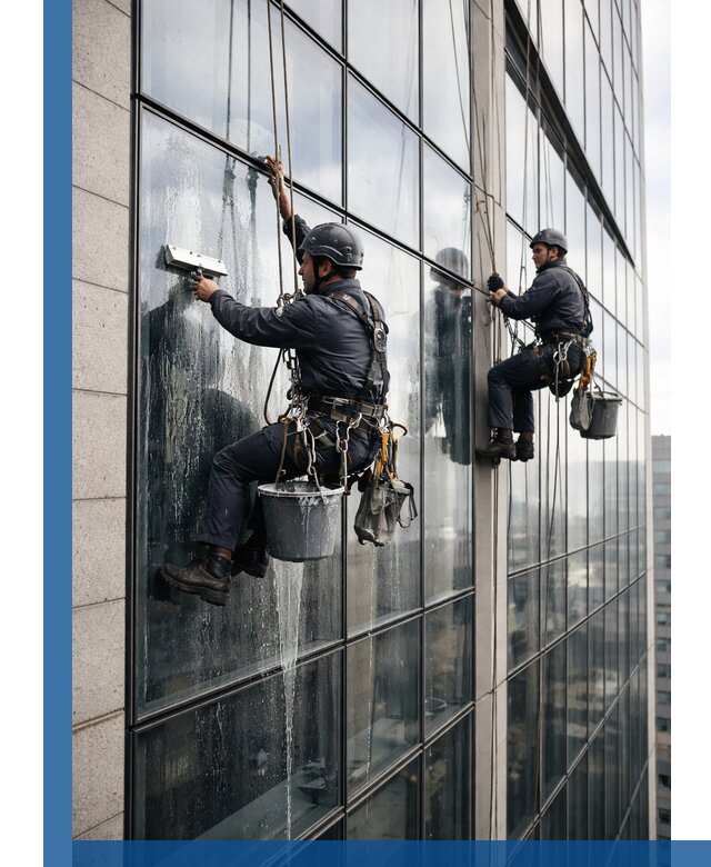 Профессиональная мойка стеклянных фасадов зданий в Кондопоге