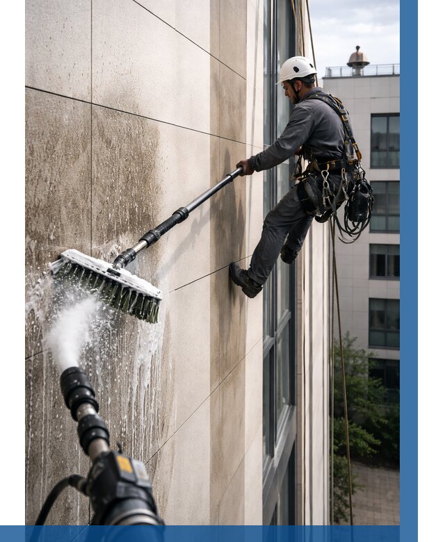 Мойка фасада из керамогранита в Кондопоге от 305 р. | ВЫСОТНИК-Кнп