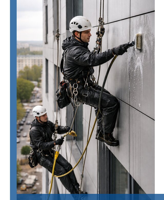 Профессиональная мойка фасада из композита в Кондопоге