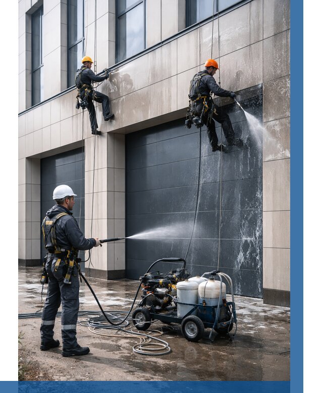 Послестроительная мойка фасада в Кондопоге от 305 р. | ВЫСОТНИК-Кнп