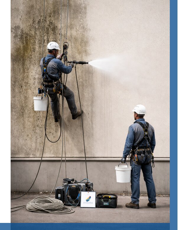 Очистка фасада от плесени в Кондопоге от 305 р. | ВЫСОТНИК-Кнп