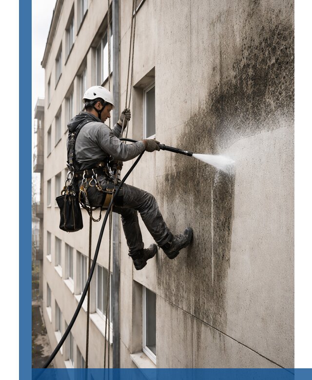 Профессиональная очистка фасадов от плесени в Кондопоге