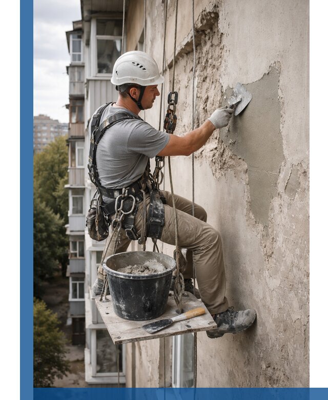 Восстановление фасадной штукатурки в Кондопоге с гарантией качества