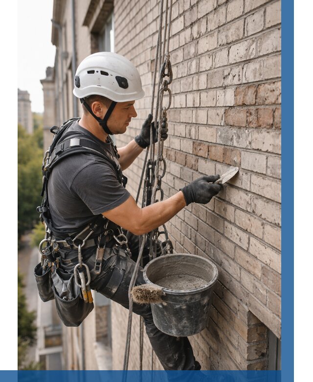 Ремонт кирпичной кладки фасада в Кондопоге от 1827 р. | ВЫСОТНИК-Кнп