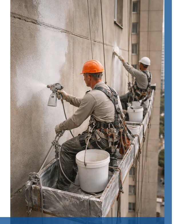 Грунтовка фасада на высоте в Кондопоге от 122 р. | ВЫСОТНИК-Кнп