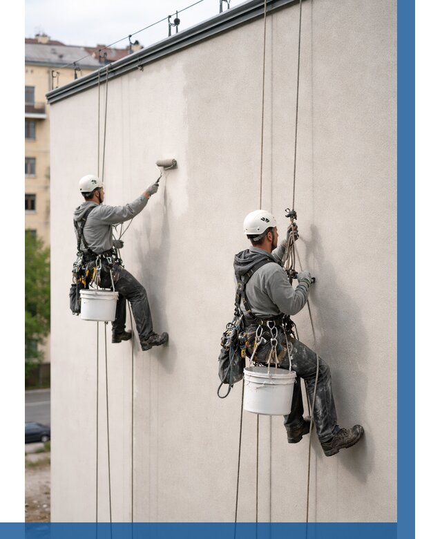 Покраска оштукатуренного фасада в Кондопоге от 325 р. | ВЫСОТНИК-Кнп