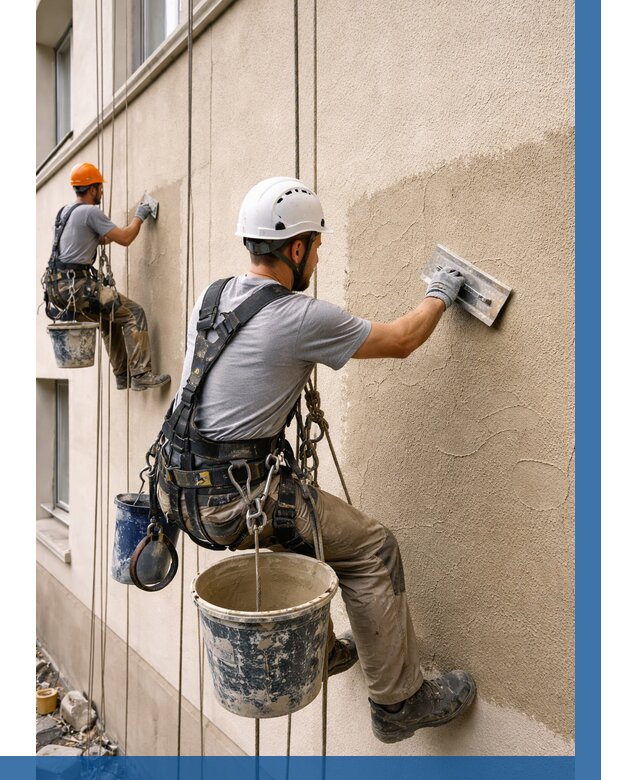 Декоративная штукатурка фасада в Кондопоге от 1218 р. | ВЫСОТНИК-Кнп