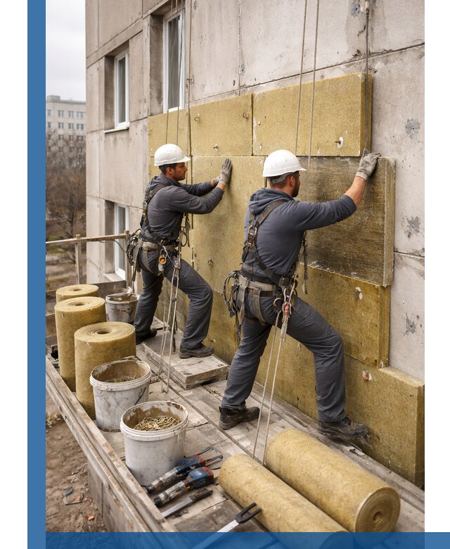 Утепление фасада минватой в Кондопоге под ключ с гарантией