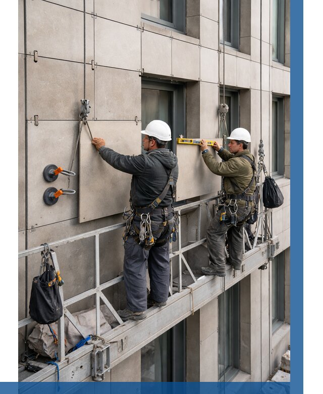 Монтаж керамогранита на фасад в Кондопоге от 2538 р. | ВЫСОТНИК-Кнп