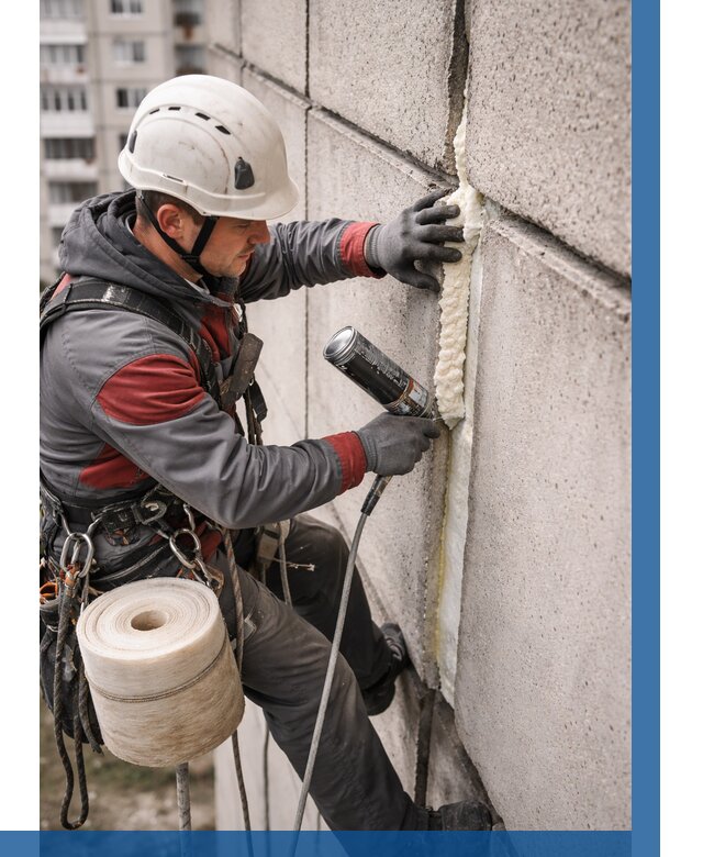 Утепление межпанельных швов в Кондопоге от 711 р. | ВЫСОТНИК-Кнп