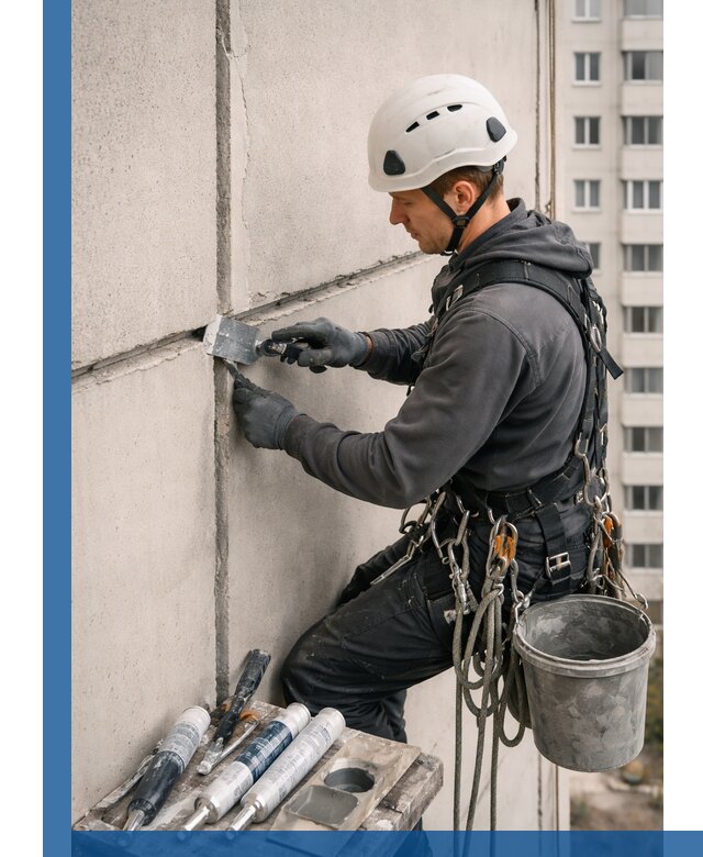 Ремонт межпанельных швов в Кондопоге герметизация и восстановление