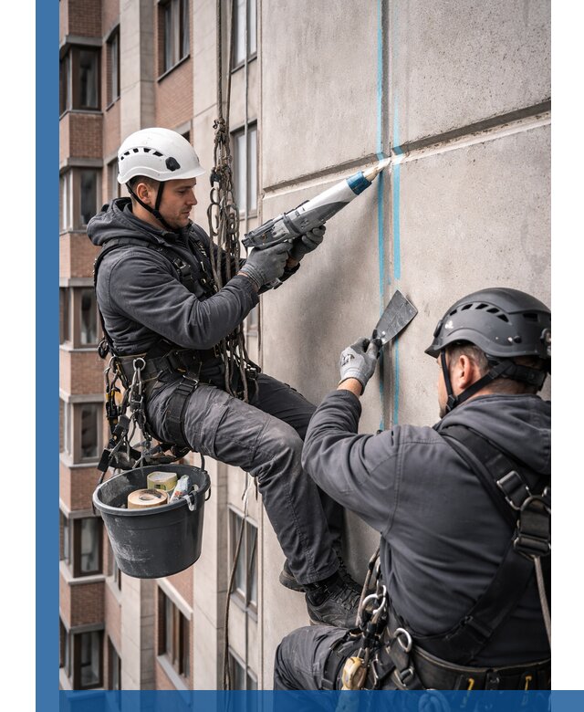 Вторичная герметизация швов фасада и кровли в Кондопоге
