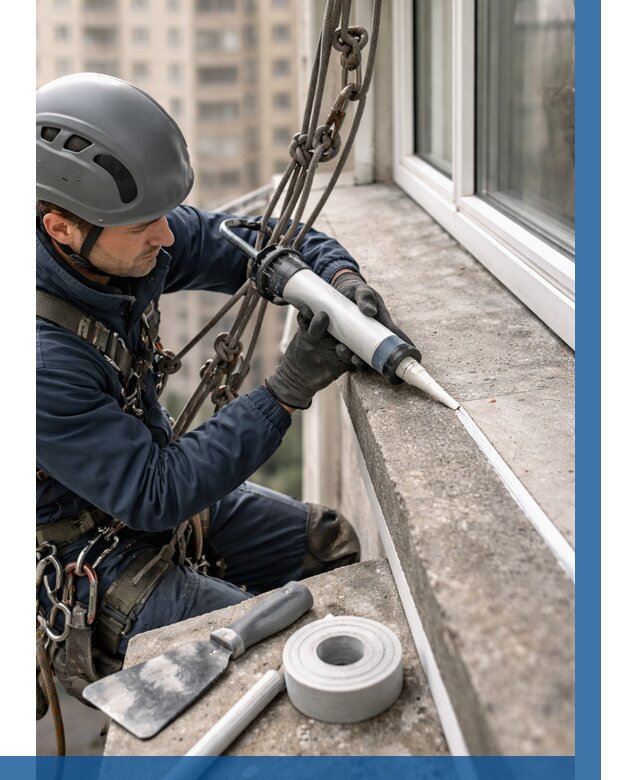 Герметизация балконного козырька в Кондопоге от 4568 р. | ВЫСОТНИК-Кнп