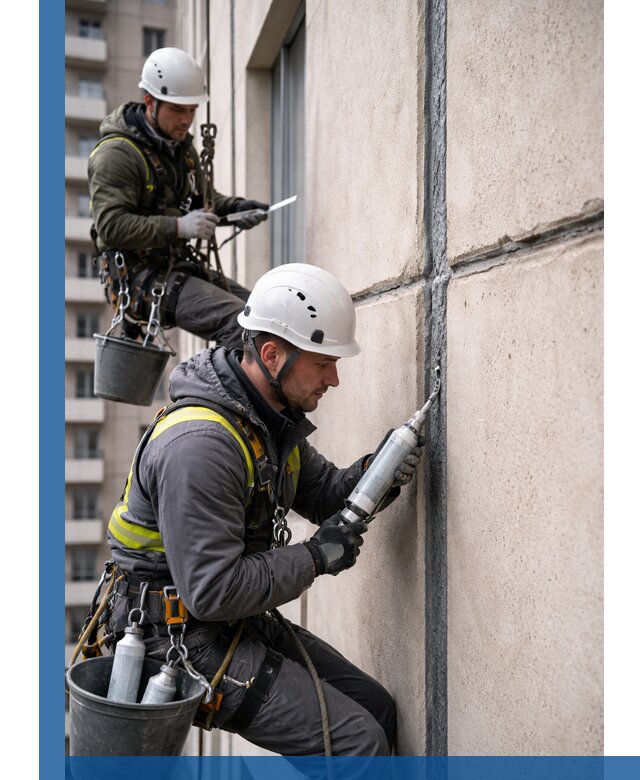 Герметизация деформационных швов фасада в Кондопоге качественно