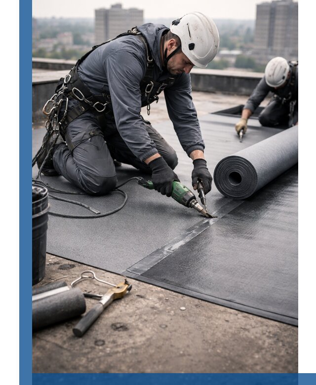 Ремонт мягкой кровли в Кондопоге с выездом промальпинистов