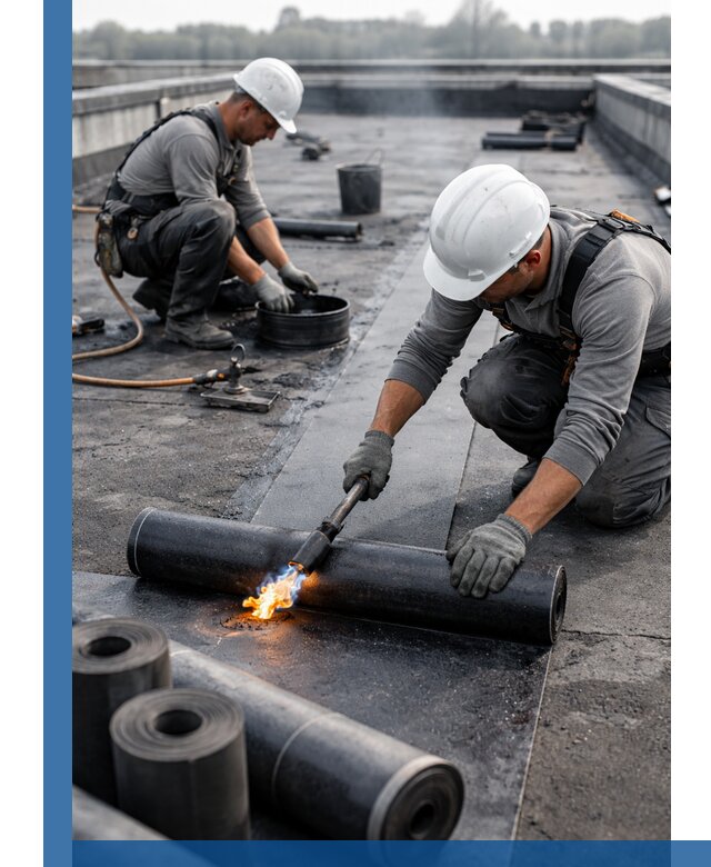 Ремонт рулонной кровли в Кондопоге герметизация и восстановление