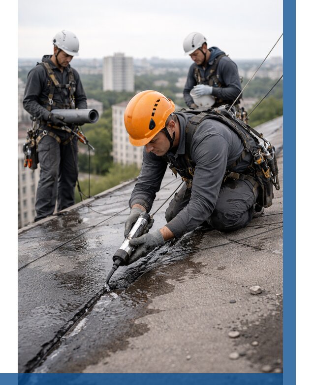 Устранение протечек кровли в Кондопоге от 12182 р. | ВЫСОТНИК-Кнп