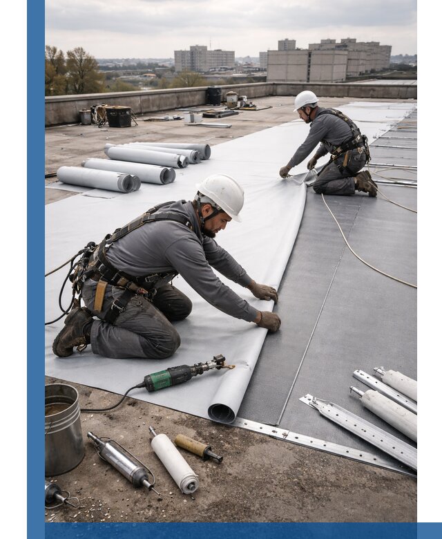 Монтаж мембранной кровли в Кондопоге для промышленных зданий