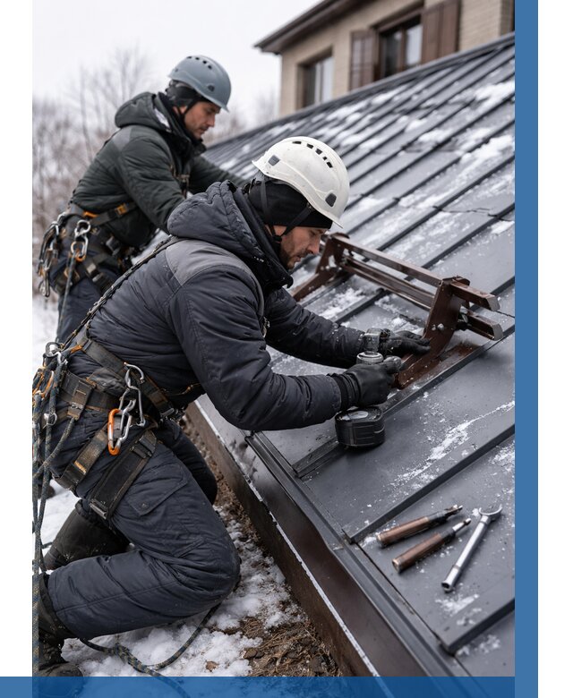 Монтаж снегозадержателей в Кондопоге от 457 р. | ВЫСОТНИК-Кнп