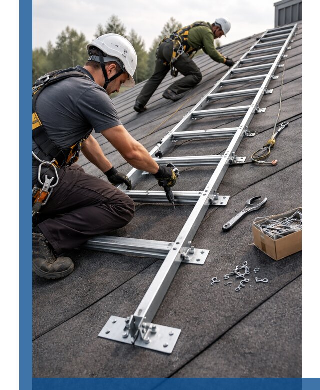 Профессиональный монтаж кровельной лестницы в Кондопоге под ключ