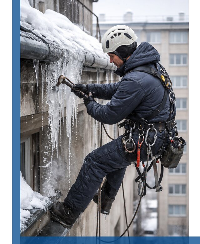 Удаление наледи и чистка водостоков в Кондопоге оперативно и безопасно