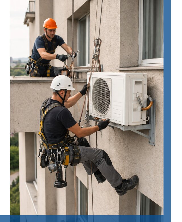 Монтаж внешнего блока кондиционера в Кондопоге от 6599 р. | ВЫСОТНИК-Кнп