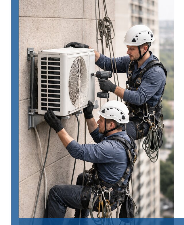 Монтаж внешнего блока кондиционера в Кондопоге установка и крепление