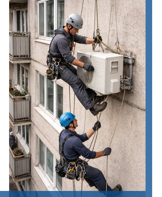 Перенос внешнего блока кондиционера в Кондопоге от 9137 р.| ВЫСОТНИК-Кнп