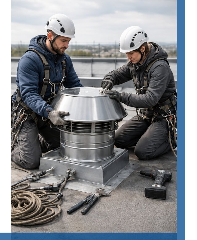 Установка дефлекторов на кровле в Кондопоге от 4568 р. | ВЫСОТНИК-Кнп