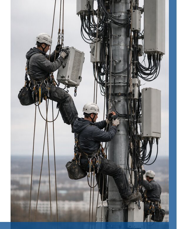Монтаж оборудования связи на мачте в Кондопоге от 7614 р. | ВЫСОТНИК-Кнп