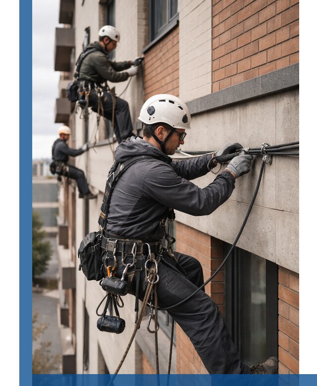 Крепление кабеля на фасаде монтаж и крепеж в Кондопоге