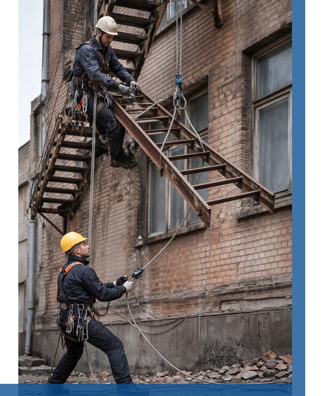 Демонтаж пожарной лестницы в Кондопоге от 12182 р. | ВЫСОТНИК-Кнп