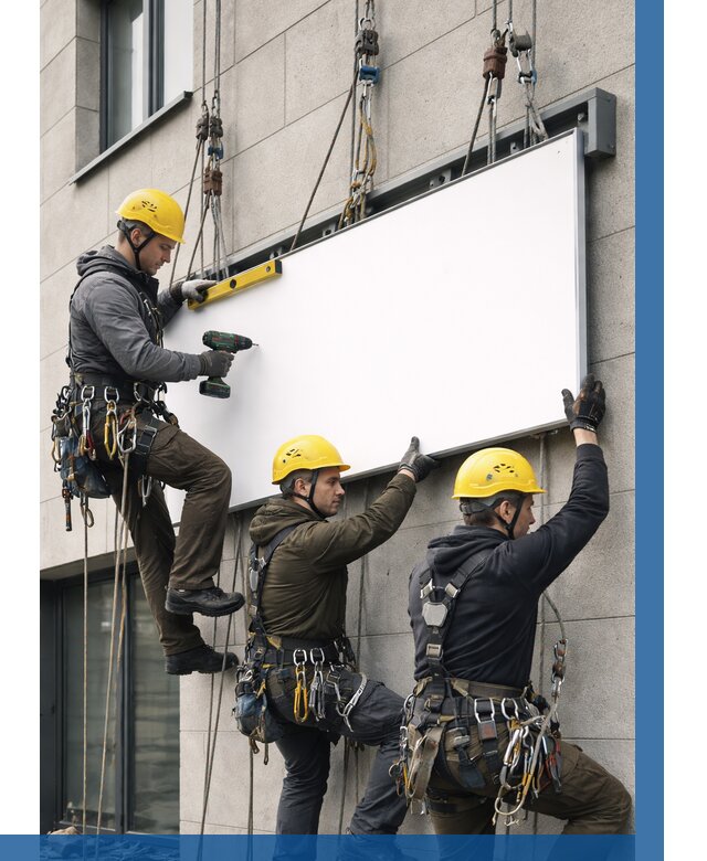 Монтаж рекламной вывески в Кондопоге от 8122 р. | ВЫСОТНИК-Кнп