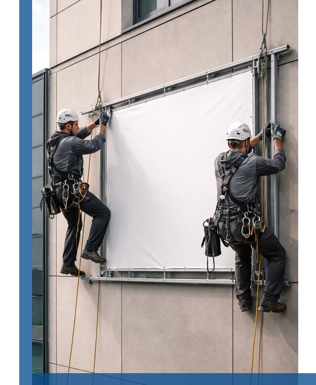 Монтаж наружной рекламной вывески в Кондопоге под ключ