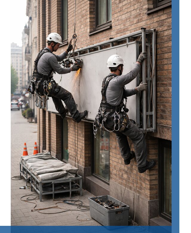 Демонтаж рекламной вывески в Кондопоге от 6599 р. | ВЫСОТНИК-Кнп