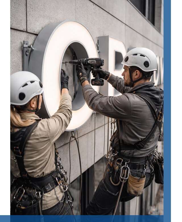 Монтаж световых букв в Кондопоге от 3046 р. под ключ ВЫСОТНИК-Кнп