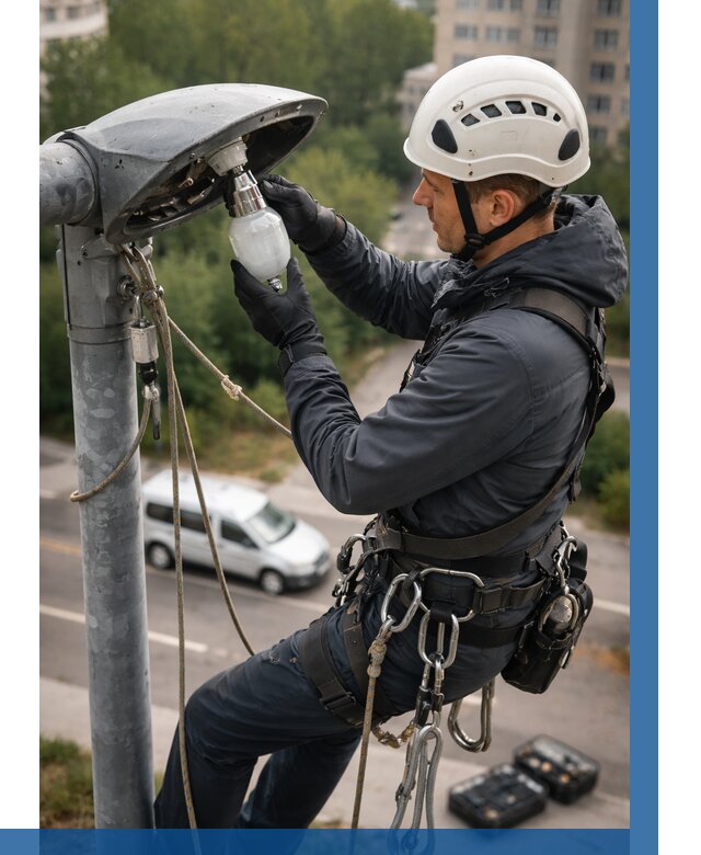 Замена ламп на высоте в Кондопоге от 2538 р. | ВЫСОТНИК-Кнп