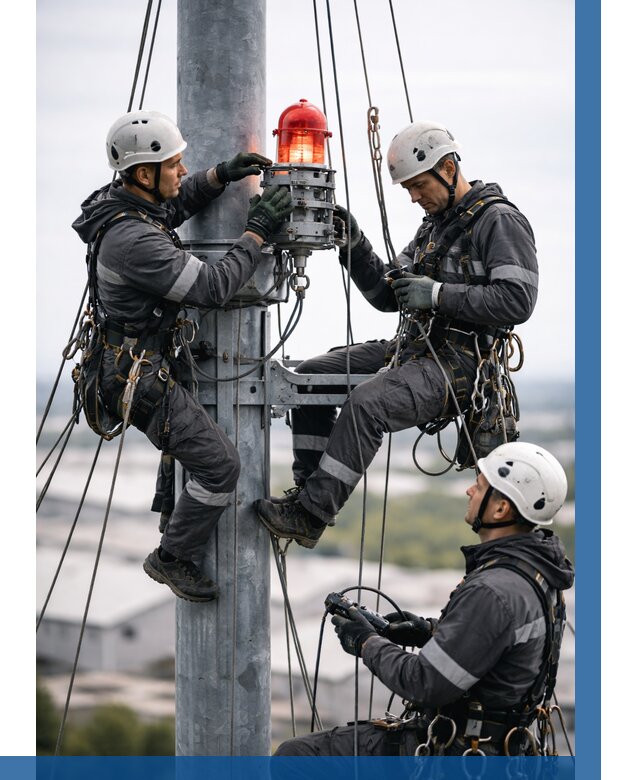 Монтаж заградительных огней в Кондопоге от 8629 р. | ВЫСОТНИК-Кнп