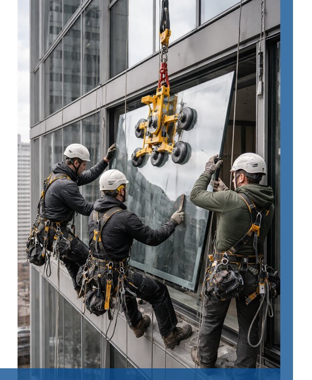 Фасадное остекление зданий под ключ в Кондопоге от 10152 р. | ВЫСОТНИК-Кнп