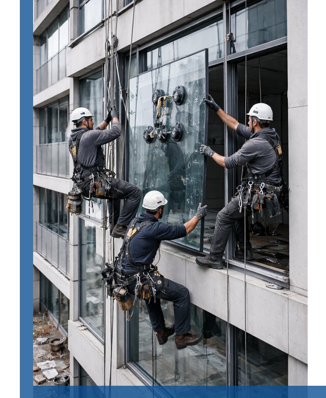 Фасадное остекление и монтаж витражей зданий в Кондопоге под ключ
