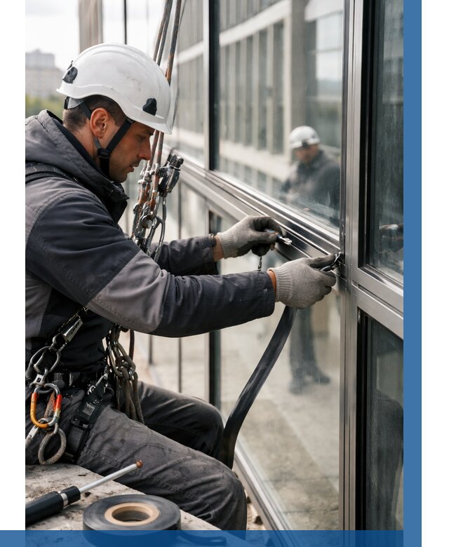 Ремонт витражных конструкций в Кондопоге от 3553 р. | ВЫСОТНИК-Кнп