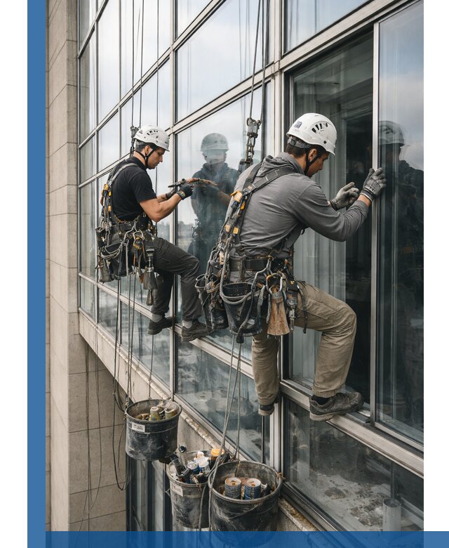 Ремонт витражных конструкций и фасадного остекления в Кондопоге