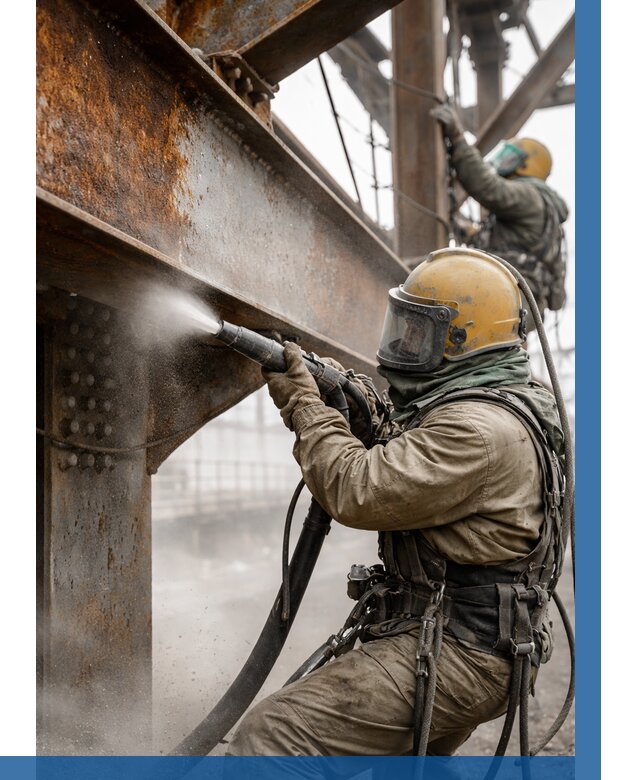 Пескоструйная очистка металлоконструкций в Кондопоге по 609 р.  ВЫСОТНИК-Кнп