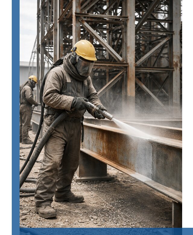 Пескоструйная очистка металлоконструкций в Кондопоге промышленная