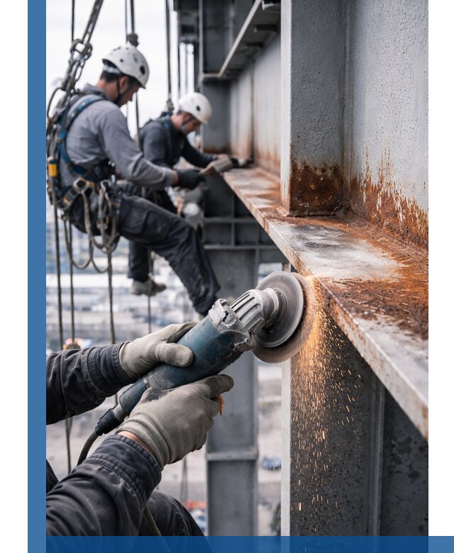 Зачистка металла от ржавчины и подготовка поверхностей в Кондопоге