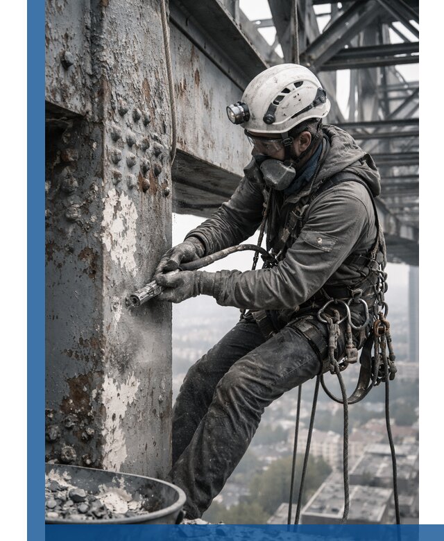 Удаление старой краски с металлических конструкций в Кондопоге